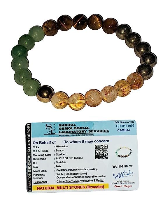 Divinity Healing Crystals Money Magnet Bracelet - Certified 8mm Beads for Prosperity and Abundance Default Title